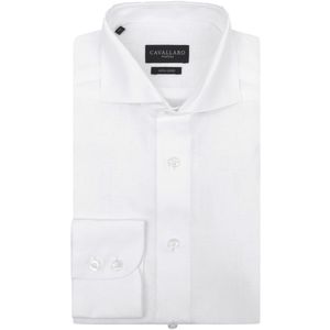 Cavallaro - Firento - Overhemd - Wit - Linnen - Slim Fit