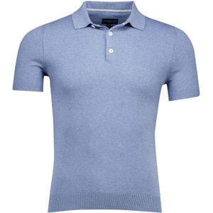 Cavallaro - Poloshirt - Blauw - Katoen - Korte Mouwen