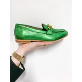 DWRS - HAVANA Chain Loafer - Metallic Green - Leer