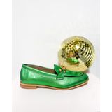 DWRS - HAVANA Chain Loafer - Metallic Green - Leer