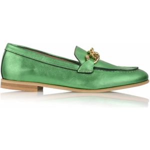 DWRS - HAVANA Chain Loafer - Metallic Green - Leer