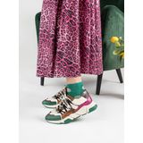 Dames - Dwrs Los Angeles Teddy - Sneakers - Multi - Leer & Terry, Uitneembare Binnenzool