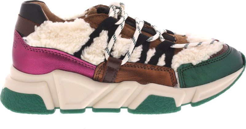 Dames - Dwrs Los Angeles Teddy - Sneakers - Multi - Leer & Terry, Uitneembare Binnenzool