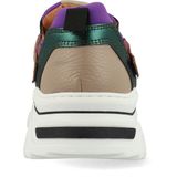 DWRS - Pluto - Sneakers - Paars Beige - Suède Leer Textiel