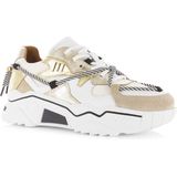 DWRS Label Jupiter white / champagne lage sneakers dames
