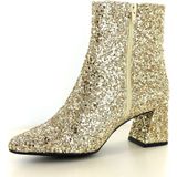 DWRS Label - Lugano - Enkellaars - Champagne - Glitterafwerking, Hoogwaardig Leer