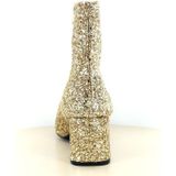 DWRS Label - Lugano - Enkellaars - Champagne - Glitterafwerking, Hoogwaardig Leer