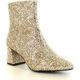 DWRS Label - Lugano - Enkellaars - Champagne - Glitterafwerking, Hoogwaardig Leer