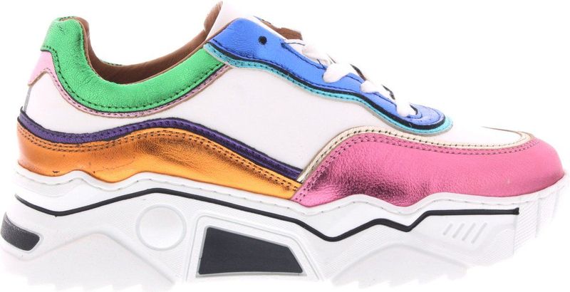 DWRS - Moon - Sneaker - White Multi - Leer, Uitneembaar Voetbed