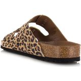 DWRS - MADRID - Sandalen - Leopardprint - Leer - Cognac Accenten