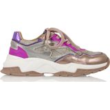 DWRS - CHESTER - Dames Sneaker - Steel/Fuchsia