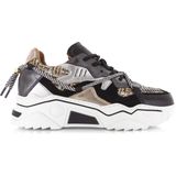 DWRS - Jupiter Tweed - Sneakers - Zwart/Multicolor - Suède/Leer/Tweed