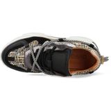 DWRS - Jupiter Tweed - Sneakers - Zwart/Multicolor - Su�ède/Leer/Tweed