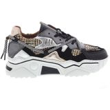 DWRS - Jupiter Tweed - Sneakers - Zwart/Multicolor - Suède/Leer/Tweed