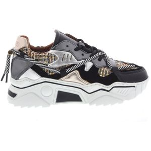 DWRS - Jupiter Tweed - Sneakers - Zwart/Multicolor - Suède/Leer/Tweed