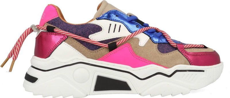 Rieker Veterschoenen Dames - Kleur: Roze - Plateauzool
