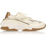 DWARS - Bonney Teddy - Sneakers - Off-White - Leren Bovenkant, Uitneembaar Voetbed