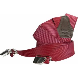 Pierre Mouton Monaco Bretel - Bretels - Volwassenen - Heren - Rood - 120cm - 3 brede clips - M - L