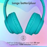 iMoshion Kids LED Light Cat Ear Bluetooth Headphones - Kinder koptelefoon - Draadloze koptelefoon + AUX kabel - Lichtblauw