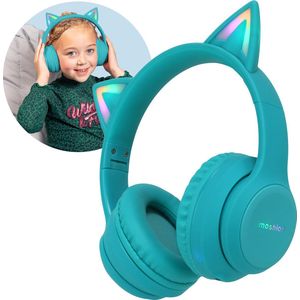IMOSHION - Kinderkoptelefoon - Blauw - LED Verlichte Kattenoortjes