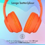 iMoshion Kids LED Light Cat Ear Bluetooth Headphones - Kinder koptelefoon - Draadloze koptelefoon + AUX kabel - Oranje