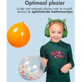 iMoshion Kids LED Light Cat Ear Bluetooth Headphones - Kinder koptelefoon - Draadloze koptelefoon + AUX kabel - Groen