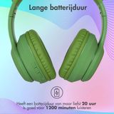 iMoshion Kids LED Light Cat Ear Bluetooth Headphones - Kinder koptelefoon - Draadloze koptelefoon + AUX kabel - Groen