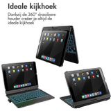 Accezz 360 Slim Keyboard Bookcase iPad 10.2 (2019/2020/2021) / Air (2022/2020) / Pro 10.5 - Zwart