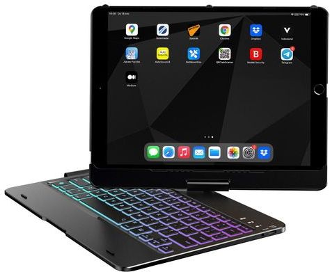 Accezz 360 Slim Keyboard Bookcase iPad 10.2 (2019/2020/2021) / Air (2022/2020) / Pro 10.5 - Zwart