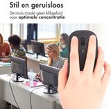 iMoshion Draadloze Muis voor Laptop en Computer - Oplaadbaar via Kabel - Rechts en Linkshandig - Stille Klik - Zwart