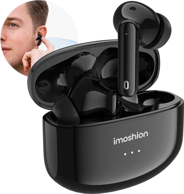 iMoshion Aura Pro Earbuds - Draadloze Oordopjes met Active Noise Cancelling (ANC) - Wireless Bluetooth Earphones - Oortjes - Zwart