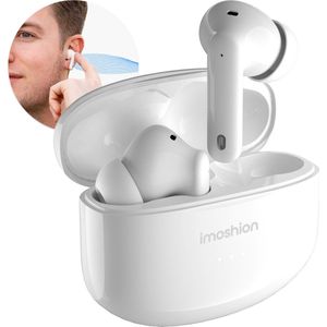 iMoshion Aura Pro In-Earbuds - Draadloze oordopjes - Bluetooth draadloze oortjes - Met ANC noise cancelling functie - Wit