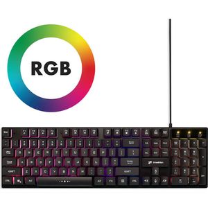 iMoshion Gaming Keyboard met RGB lichten - Bedraad gaming toetsenbord met USB-A aansluiting - QWERTY - Zwart