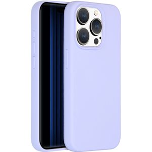 Accezz Liquid Silicone Backcover iPhone 15 Pro - Telefoonhoesje Paars