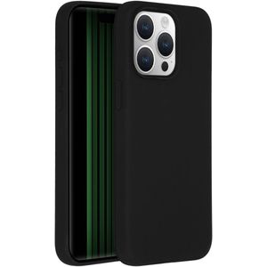 Accezz Liquid Silicone Backcover iPhone 15 Pro Max - Telefoonhoesje Zwart