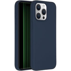 Accezz Liquid Silicone Backcover met MagSafe voor de iPhone 15 Pro Max - Donkerblauw