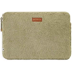 Selencia Teddy Laptop Sleeve - Laptop Hoes geschikt voor 13.3 / 13.6 / 14 / 14.2 inch - Sage Green