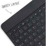Accezz - QWERTY Bluetooth Keyboard Bookcase - Zwart - Kunststof