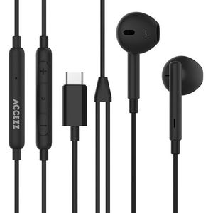 Accezz - Oordopjes - Zwart - Bedrade - USB-C Aansluiting