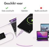 Imoshion - USB C naar USB C Kabel - 2 Meter - Lila - Snellader 60W