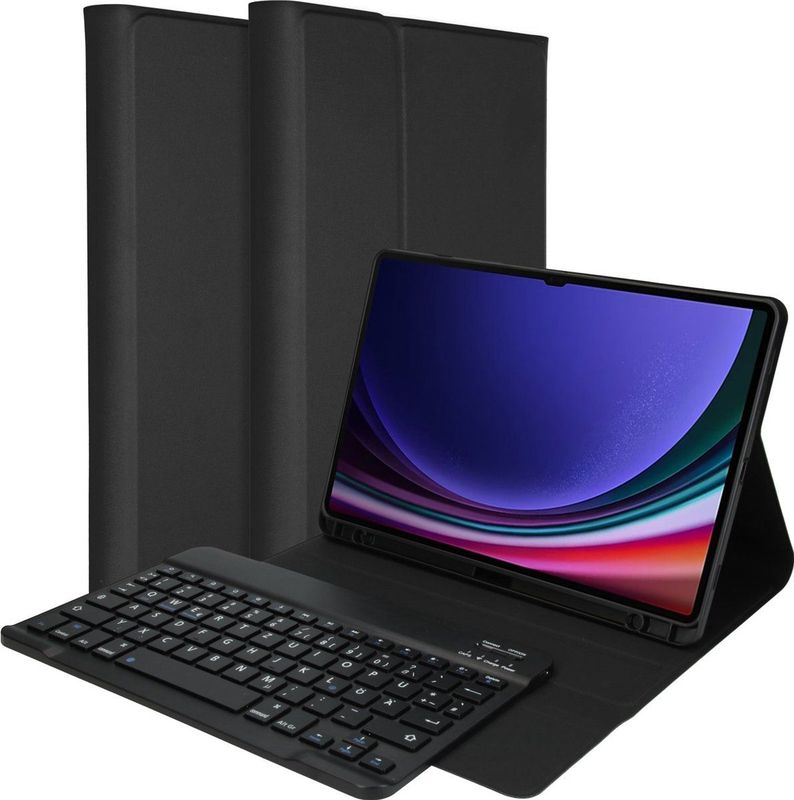 Accezz - QWERTZ Bluetooth Keyboard Bookcase - Zwart - Tablet Toetsenbord - Voor Samsung Galaxy Tab S9 11.0 inch