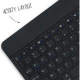 Accezz AZERTY Bluetooth Keyboard Bookcase - Zwart - Kunststof