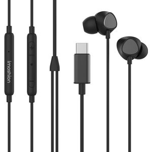 iMoshion In-Ear Oordopjes - Oortjes met Draad en Microfoon - Earbuds met USB-C aansluiting - Zwart