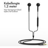 iMoshion Oordopjes - Oortjes met Draad en Microfoon - Earbuds met AUX / 3.5mm Jack aansluiting - Zwart