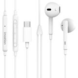 iMoshion Oordopjes - Oortjes met Draad en Microfoon - Earbuds met USB-C aansluiting - Wit