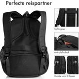 iMoshion Rugzak met USB-Oplaadpoort - 28L - Rugtas Heren & Dames - Laptoptas tot 15.6 inch - Laptop Tas met 3 Opbergvakken - Zwart