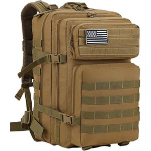 RAMBUX® - Tactical Backpack - Militaire Rugzak - Kaki - Leger Wandelrugzak - Rugzak - 45 Liter