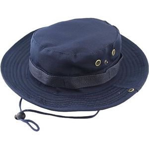 RAMBUX® - Vissershoedje Heren - Marine Blauw - Bucket Hat - UV Werende Zonnehoed - UPF50+ Katoen & Polyester - Hoed Vouwbaar - 58-61 cm