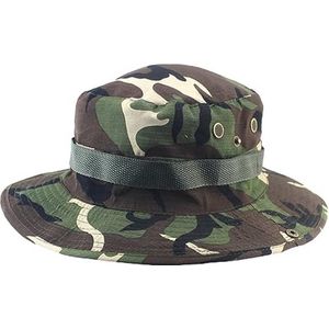 RAMBUX® - Vissershoedje Heren - Camouflage Groen - Bucket Hat - UV Werende Zonnehoed - UPF50+ Katoen & Polyester - Hoed Vouwbaar - 58-61 cm