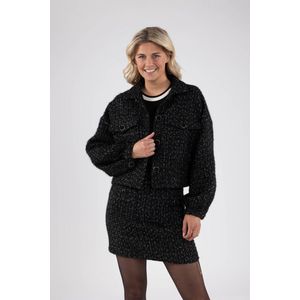 NUKUS Harmony Jacket Lurex Jassen Dames Winterjas Zwart